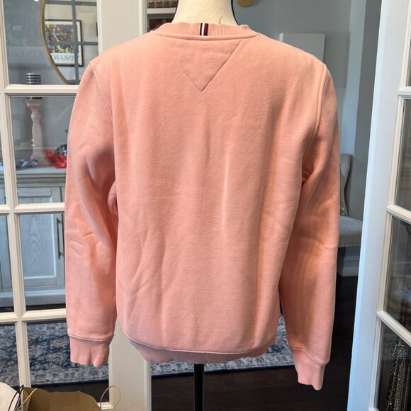 Tommy Hilfiger Mens Pink Salmon Crew Neck Sweatshirt S - Picture 2 of 4